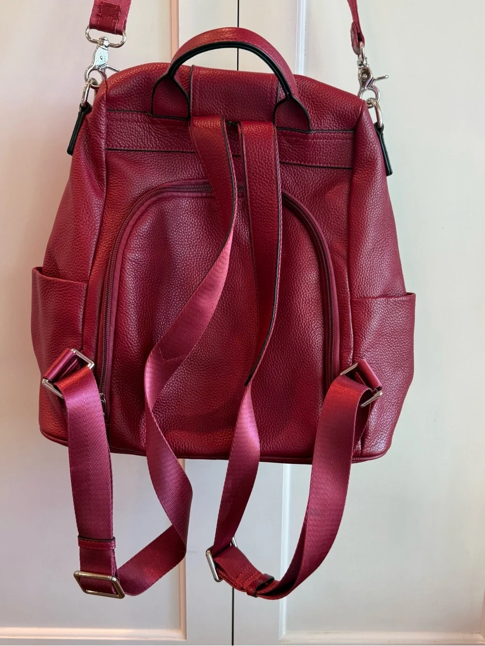 S-ZONE Women’s Leather Backpack Antitheft Boho Med Shoulder Bag